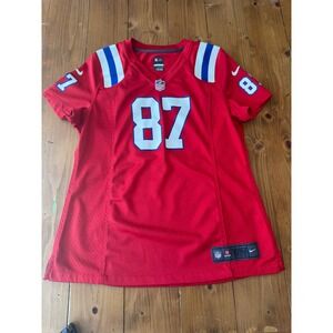 Nike NFL New England Patriots Rob Gronkowski 87 Jersey Red Womens Large